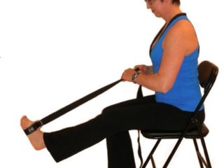 Calf Stretches for Seniors while sitting in a wheelchair or chair